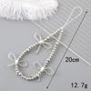 Handmade Pearl Bowknot Heart Beaded Phone Charm Lanyard