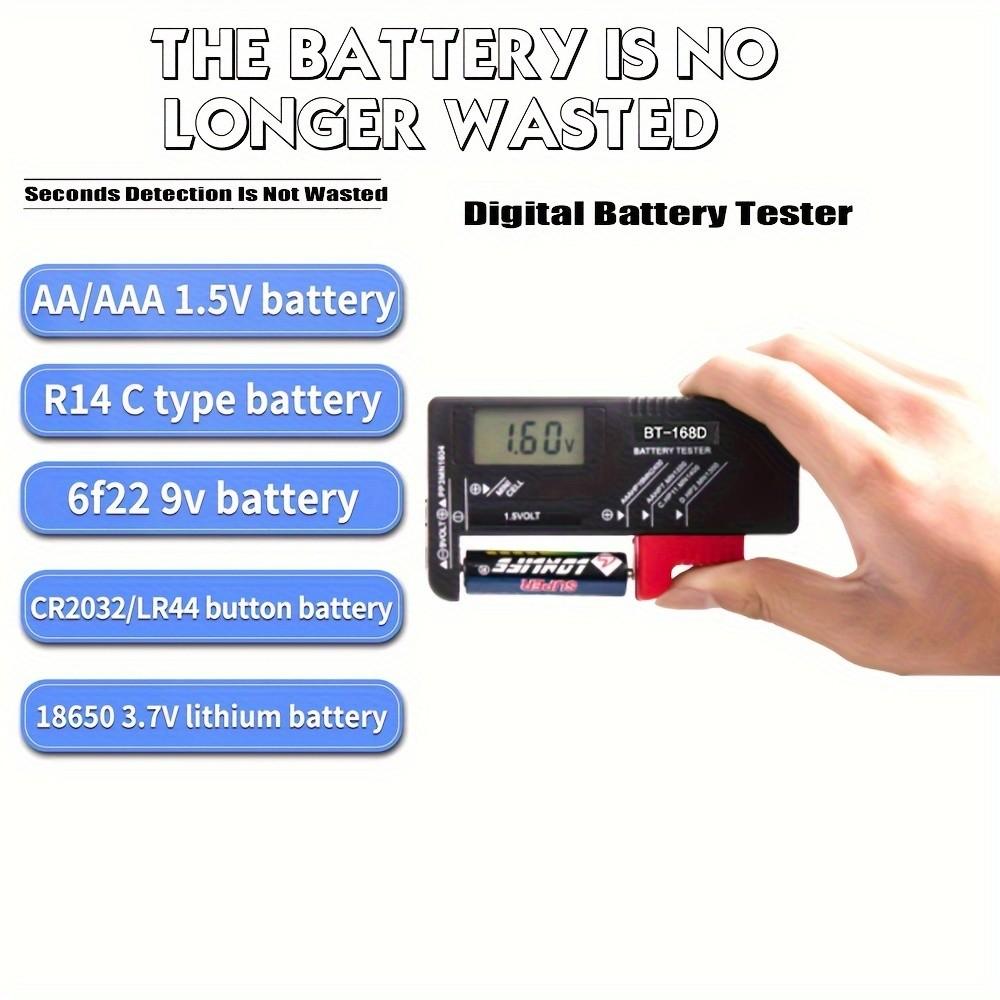 Battery Testers Universal Digital Battery Tester For AAA AA C D 9V 1.5V 3.7V Small Button Cell Battery Tester Volt Checker For All Household
