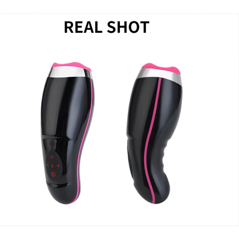 Automatické vyhřívání Sání Mužský Masturbátor Cup Smart Pulse Baterka Vibrátor Vagina Skutečná Pussy Sex Machine Kouření Sexuální hračky pro muže