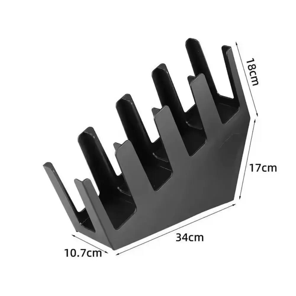 Kitchen Counter Paper Cup Stand 2/4 Grids Plastic Disposable Cup Holder Black Space Saving Storage Rack Cup Holders 5