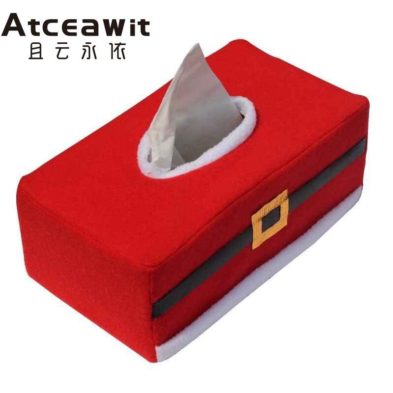 tissue box Clover Pattern Merry Christmas tissue box cover Christmas home decoration Creative napkin holder 2 Styles for choice