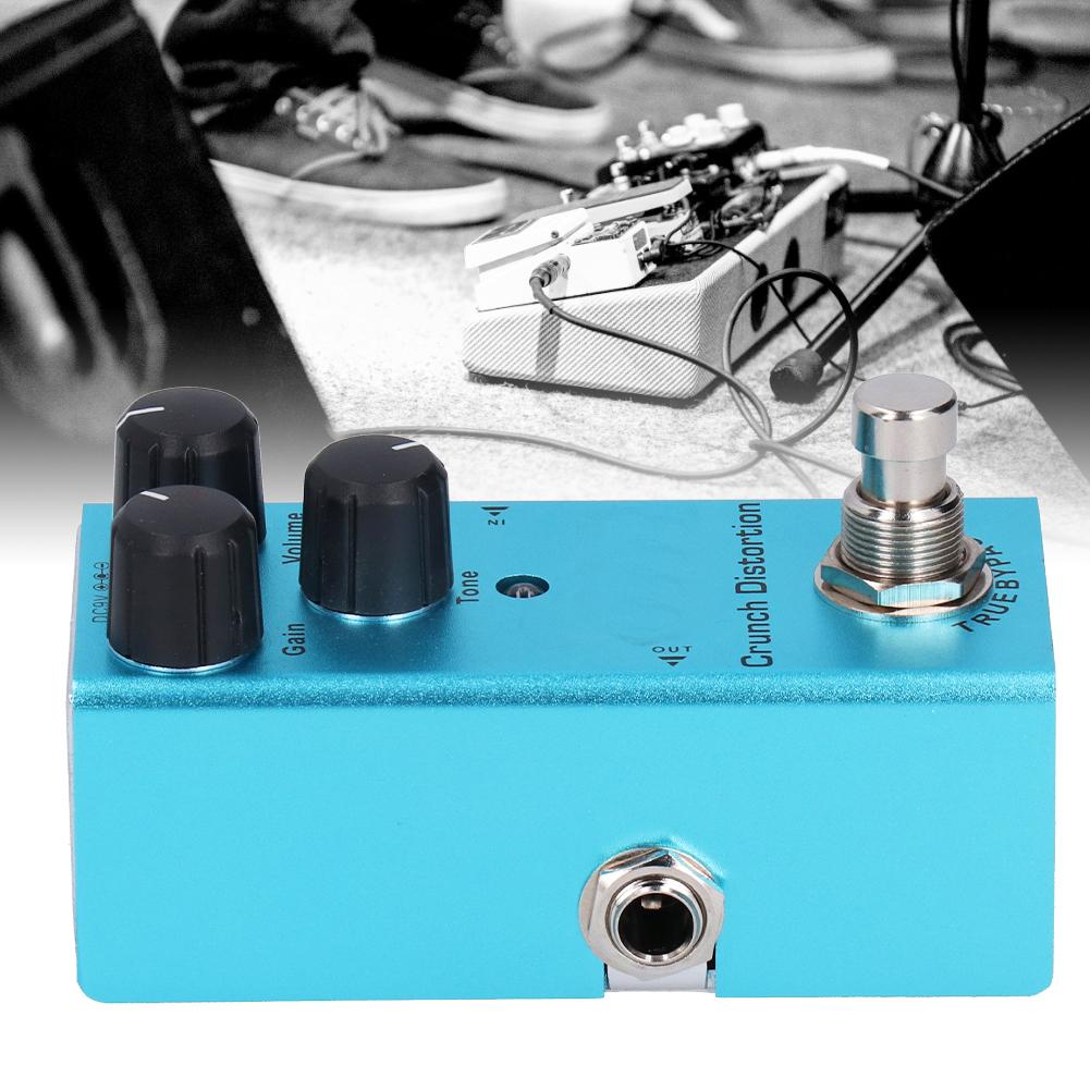 Electric Guitar Effect Pedal Crunch Distortion Mini True Bypass Aluminum Alloy DC 9V JDF‑3