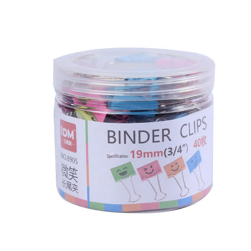 Cartoon Smiley Face Metal Dovetail Clip for Organizing Papers