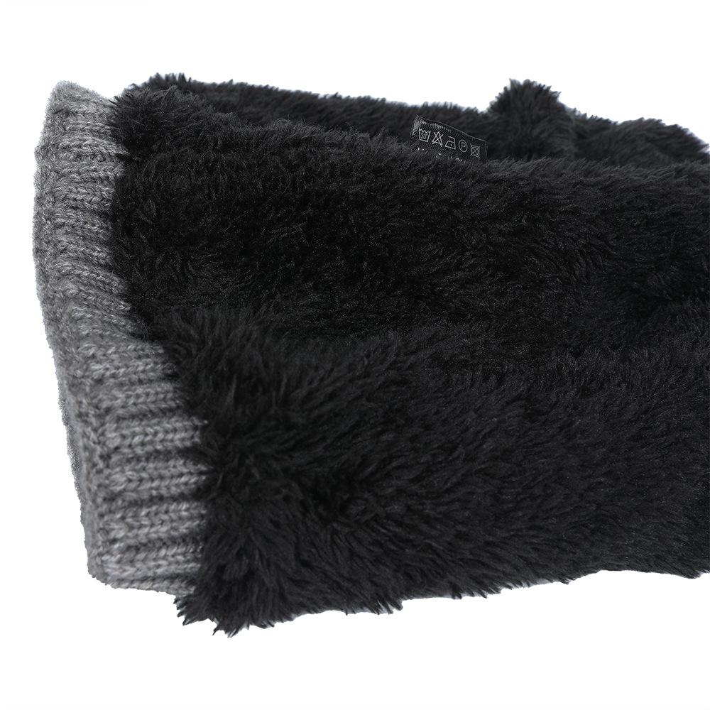 Autumn New Arrivals Unisex Fleece-Lined Hat Thickened Cold-Resistant Cotton Beanie Outdoor Travel Cycling Solid-Colour Beanie