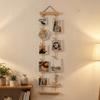 Handcrafted Hanging Photo Display Minimalist Photo Collage Frame Wooden Hanging Photo Clip  Gift