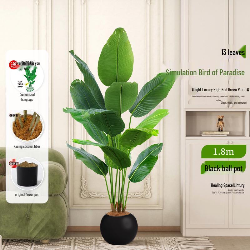Luxurious Indoor Bionic Bird of Paradise Faux Plant