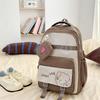 Cartoon Student Schoolbag Color Contrast Large Capacity Backpack with Coin Purse