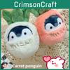 Penguin Cartoon Carrot Plush Keyring With Embroidered Detail For Collectors Kids