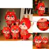 2024 Dragon Year Lucky Mascot Plush Doll Red 20cm 26cm 32cm 38cm 48cm 60cm