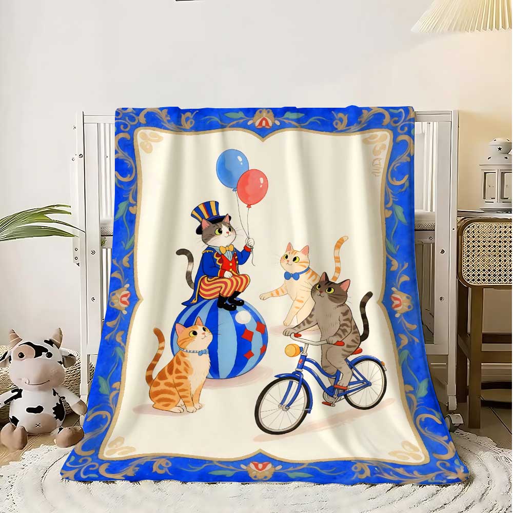 Kawaii Kitty Couch Throw Blanket Nordic Warm Winter Blankets for Bed Bedroom Decoration Bedspread the Sofa Home Decorative Knee