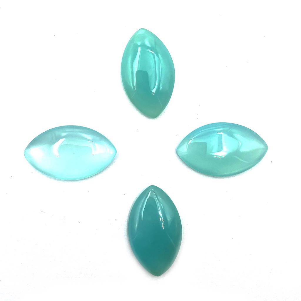 Natural Chalcedony Marquise Cabochon Loose Gemstone Lot 5 Pcs 18*30 MM 100 CT For Jewelry Making