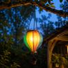 Solar Powered Hot Air Balloon Hanging Lantern Outdoor Patio Garden Decorative Pendant Light for Yard Pathway Balcony Porch