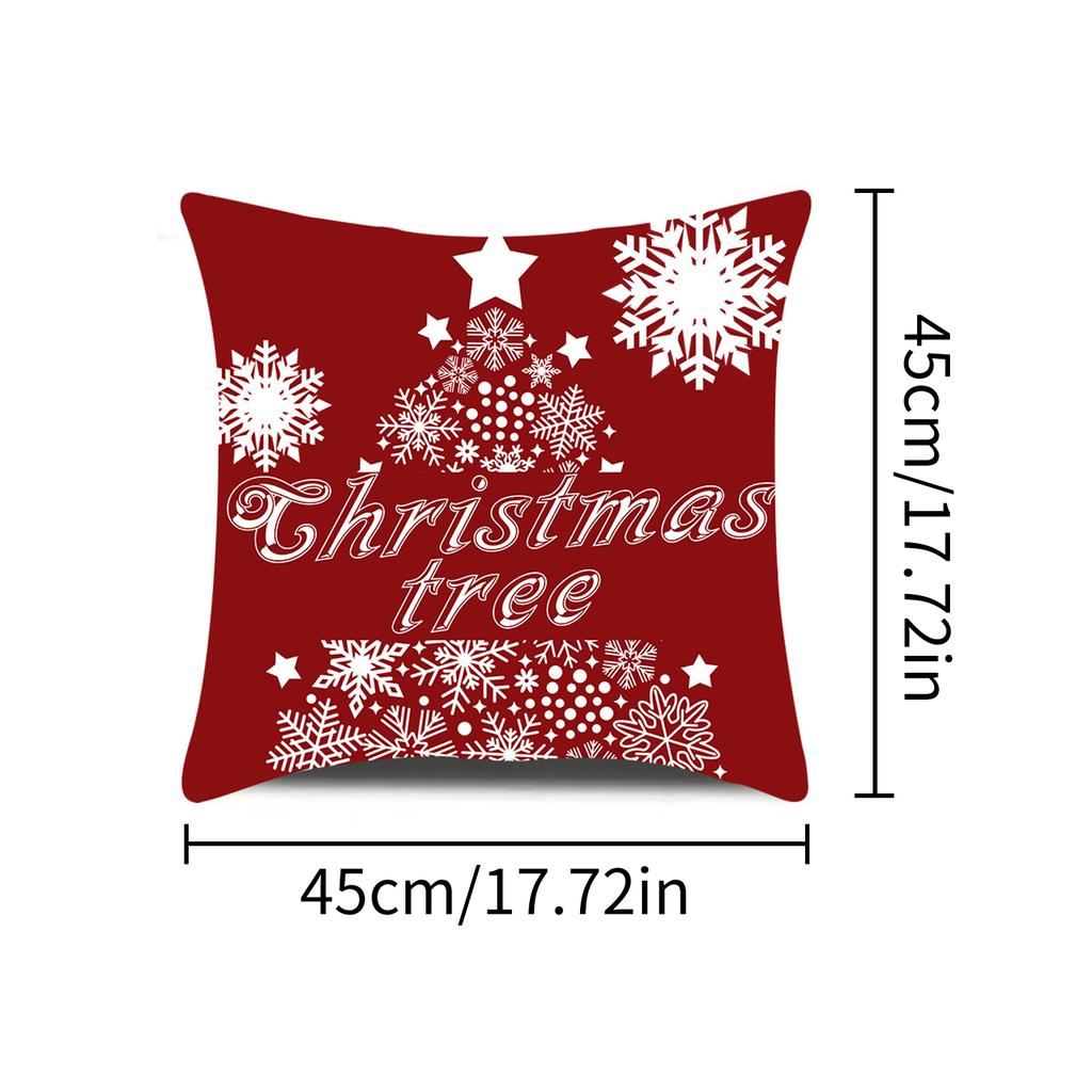 1pcs 2D Christmas Pillow Cover Xmas Party Decoration 2025 Xmas Holiday Santa Claus Pillow Cover Navidad Natal New Year Gift 2026