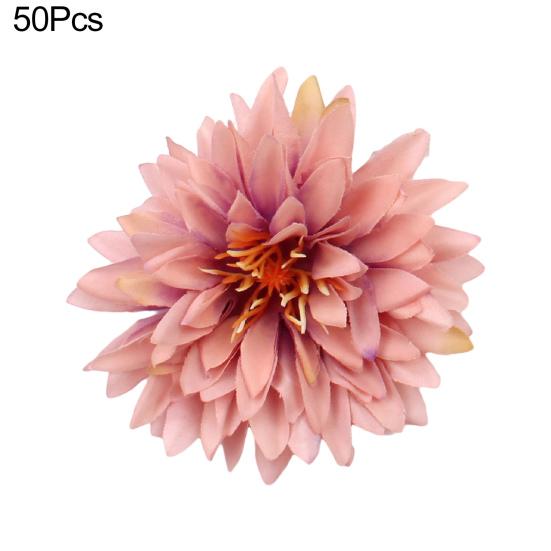 50Pcs Eye-catching Artificial Flower DIY Durable Delicately Cut Simulation Head