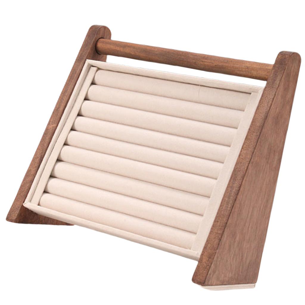 Multifunctional Wood Jewelry Display Stand Eye Catching Brooch Displaying Holder Perfect for Rings Earrings and Bangles