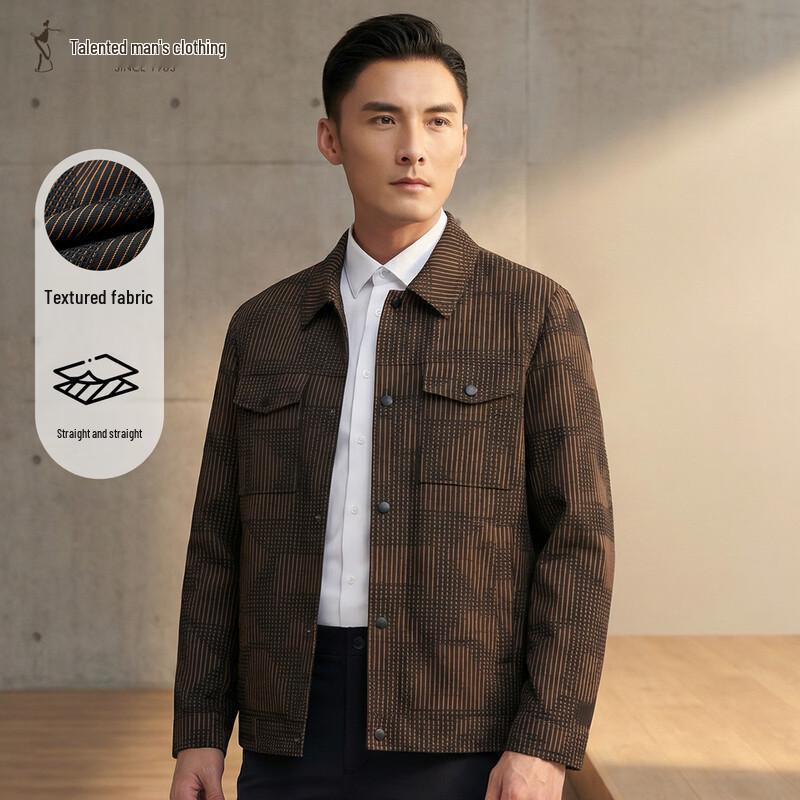 

TRIES Men s Textured Two-Tone Work Jacket L