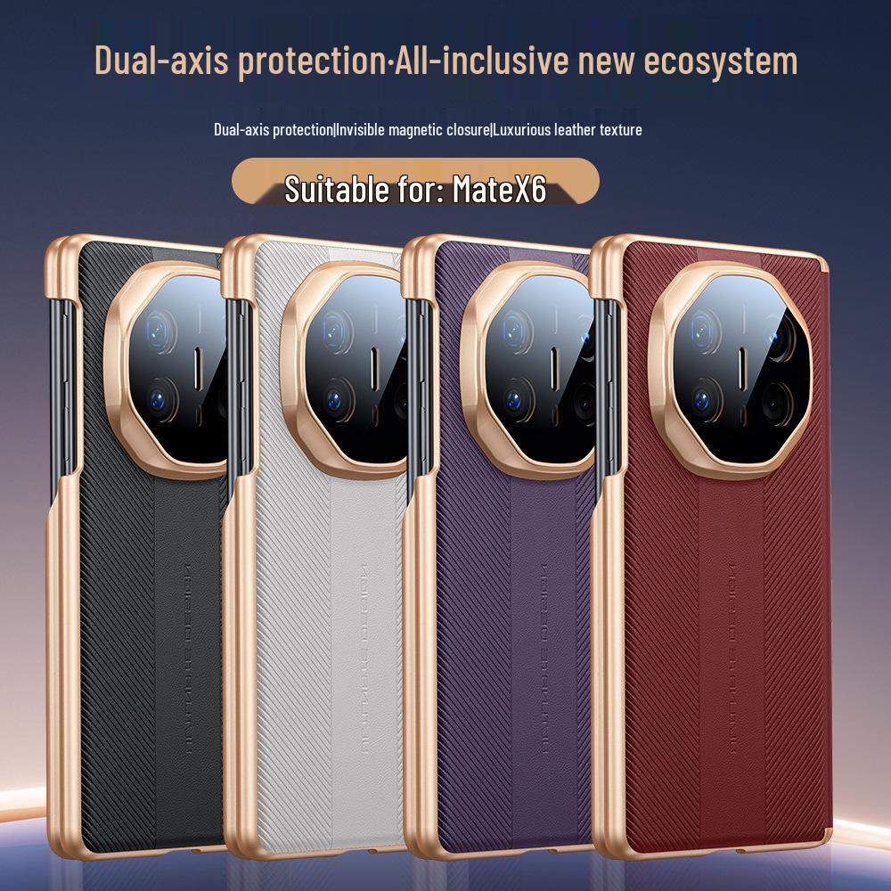 Huawei Mate X6 Folding Screen Magnetic Protective Case, Anti-Fall, Dual-Axis, Full Coverage.