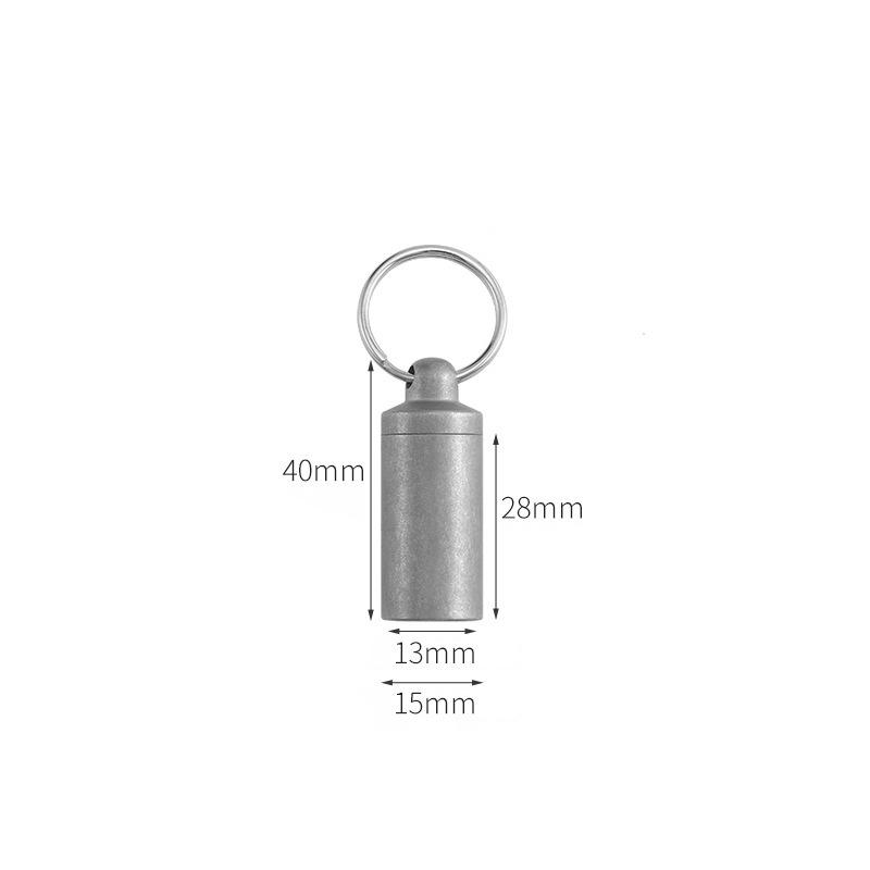 Titanium Alloy Medicine Case Waterproof Sealed Capsule Storage Container Bottle Keychain Travel Multi-function Outdoor EDC Tool