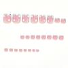 Green French Fake Nails with White Flowers and Rhinestones 24 Pieces ABS Material for Parties Weddings