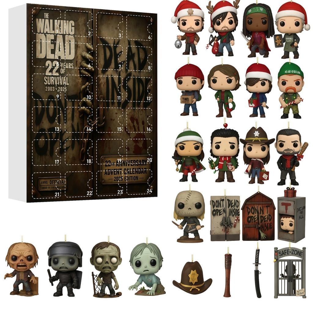 Stranger Things/Walking Dead Advent Calendar Blind Box Chocolate Christmas Tree Ornament Gift Set 24 Days