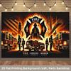 1 Piece Firefighter Bravely Fighting the Fire Party Banner No Need for Power Living Room Bedroom Aesthetic Tapestry