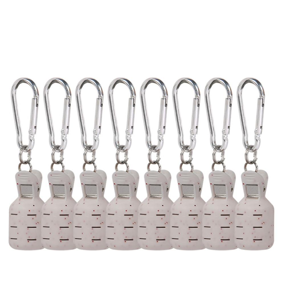 

8PCS Solid Color Bait Protector ABS Webfoot Octopus Egi Hooks Cover Squid Jig Protector Kit White-M