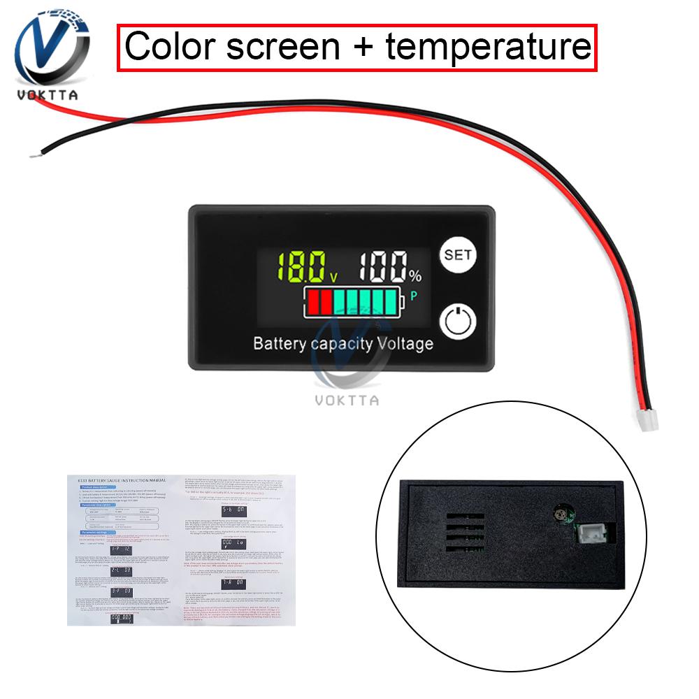 6111A DC8-111V Battery Capacity Indicator LCD Digital Power Meter Lead-acid Lithium LiFe PO1 Voltage Tester for Car Motorcycle