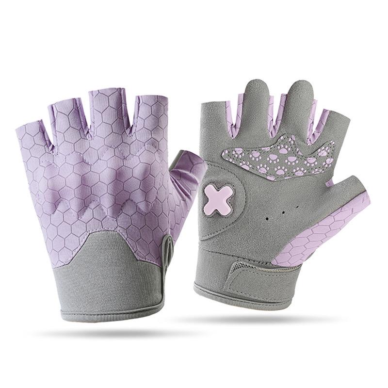 Kids' Non-Slip Half-Finger Gloves for Cycling & Sports - Breathable, Wear-Resistant, Prevents Calluses