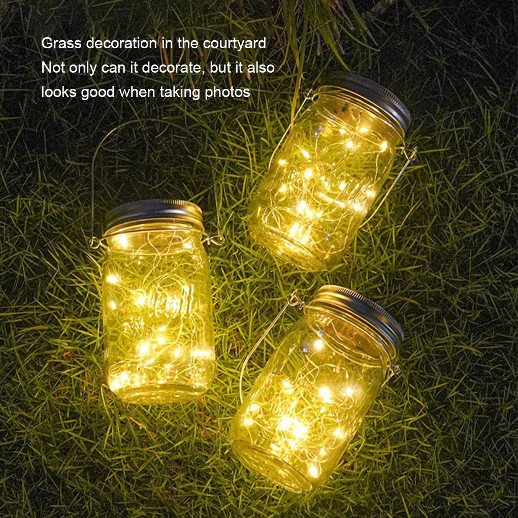 Solar Lights Jar LED Fairy Light Outdoor Garden Hangers Handles Widely Used Lights Fairy Lights
