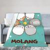 Cute Anime M-Molangs Blankets Velvet Spring/Autumn  Multi-function Lightweight Thin Throw Blankets for Bedding Couch Bedspreads