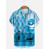 Hawaii Men's Shirt Anime Shirt Cartoon Short-sleeved Tops Summer Casual Men's Clothes Street Animals Cats Retro 3d Tees