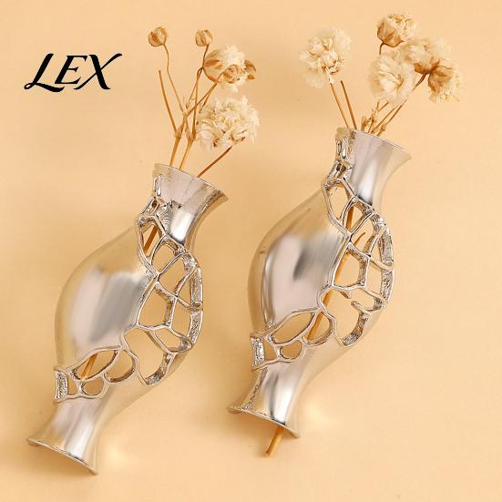 Unique Gift for Her 1 Pair Flower Vase Earrings Women, Retro Metal Hollow Shape Creative Bottle Earrings, DIY Bouquets Floral Holder Jewelry
