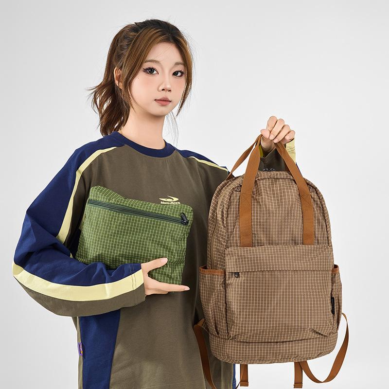 Schoolbag Foldable Backpack Women's Travel Lightweight Schoolbag 1011 New College Student Commuter Travel Bag Backpack