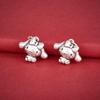 3D Sterling Silver Jade Rabbit Dog Pendant Charm for DIY Jewelry Accessories