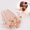 1Pcs Fashion Hairpin, Crystal Five-tooth Comb for Girls' Pigtails, Bun Hair Accessory