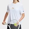 Fila Logo Summer Sports Ice Silk Sun Protection Quick Dry Outdoor Slim Fit Round Neck Short Sleeve T-Shirt Women T-Shirts Bright-White A11W423124FWT