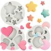 Heart Silicone Mold Love Heart Star Moon Fondant Molds Cake Decorating Tools Theme Cake Dessert Decorated Chocolate Candy Mold