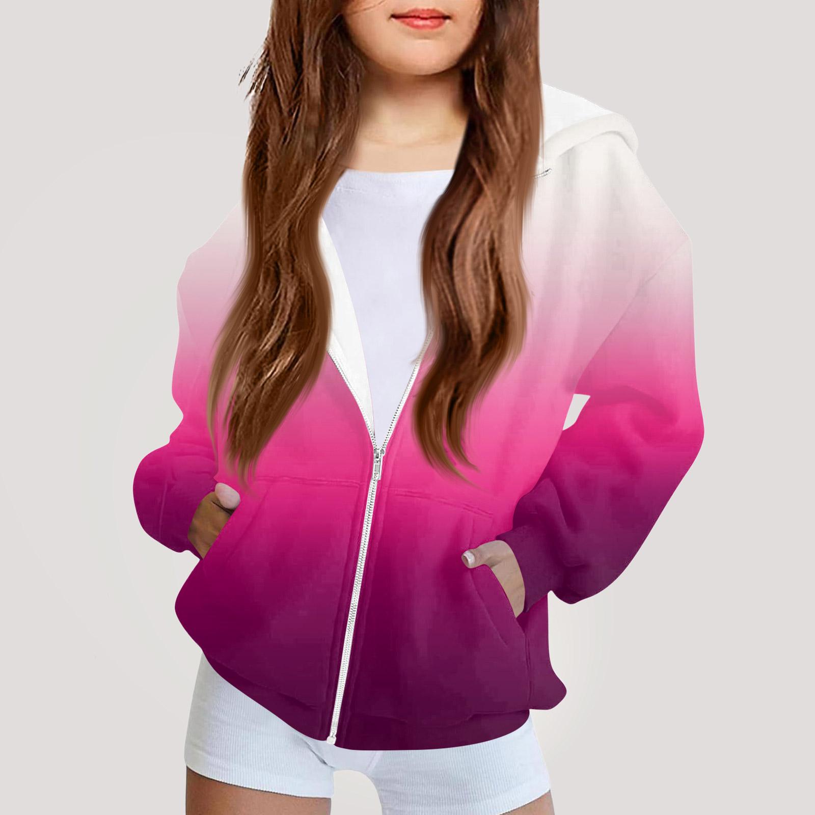 

Children s Fashion Printed Long Sleeved Hooded Sweatshirt Girls Hoodie Jacket 140