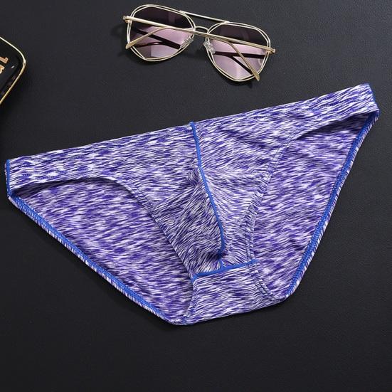 Men Slim Fit Briefs Low-rise High Elasticity U-convex Printing Panties Breathable Smooth Lines Underwear