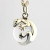[World Accessories Carmelo] Lizard Gecko Maori Crystal Sterling Silver 925 Pendant Top