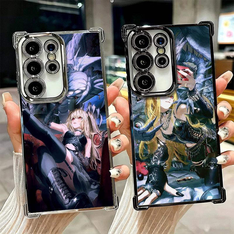 N-Notes D-Deaths MisaMisa Soft Phone Case For Samsung Galaxy S26 Ultra S25 Edge S24 FE S23 Plus S22 S21 + S20 Plating Anti-Fall