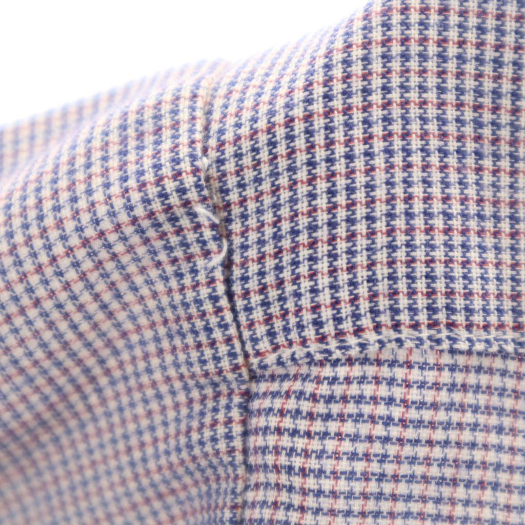70s Made in USA Vintage Check Pattern Short sleeve shirt permanent press Men's Used