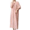 1011 new cotton and silk nightdress women's summer short-sleeved pajamas cartoon pony element long loose cotton silk skirt can be worn outside