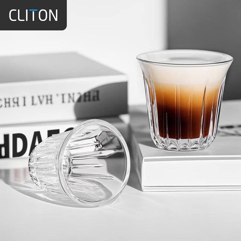 CLITON Glass Iced Coffee & Latte Cups