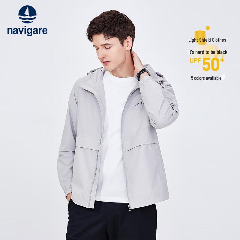Navigare Men's Lightweight Sun Protection Hooded Jacket