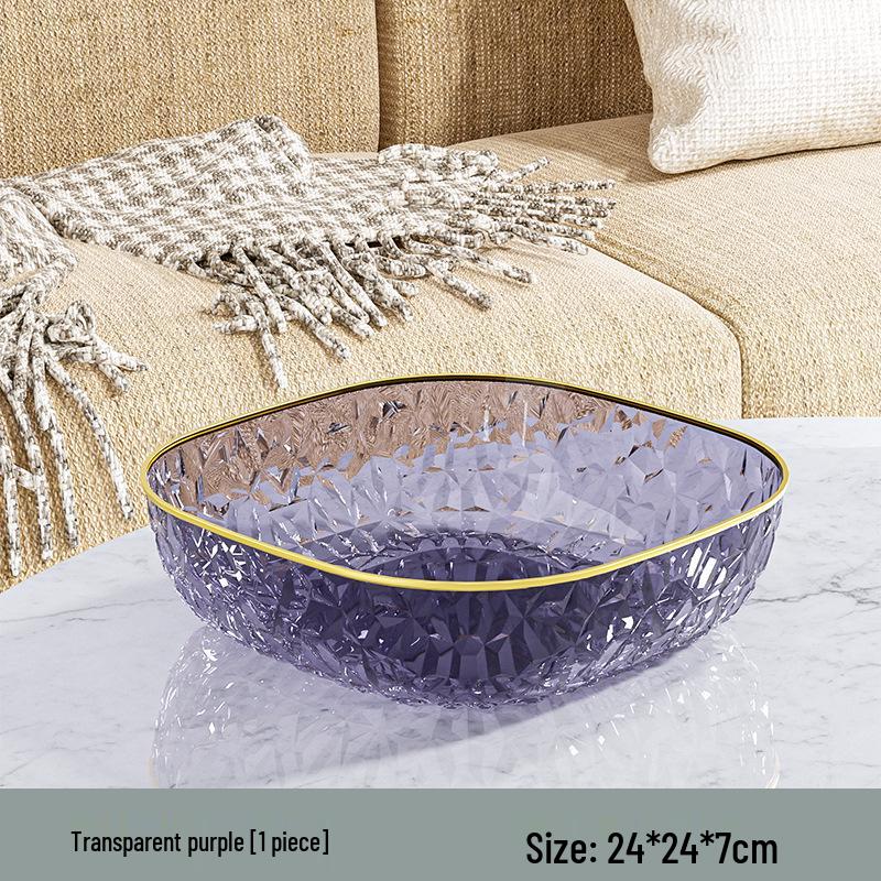 Luxury Diamond-Inspired Fruit & Snack Plate for Living Room Coffee Table