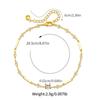 K Gold Plated Simple Stackable Versatile Geometric Women Anklet