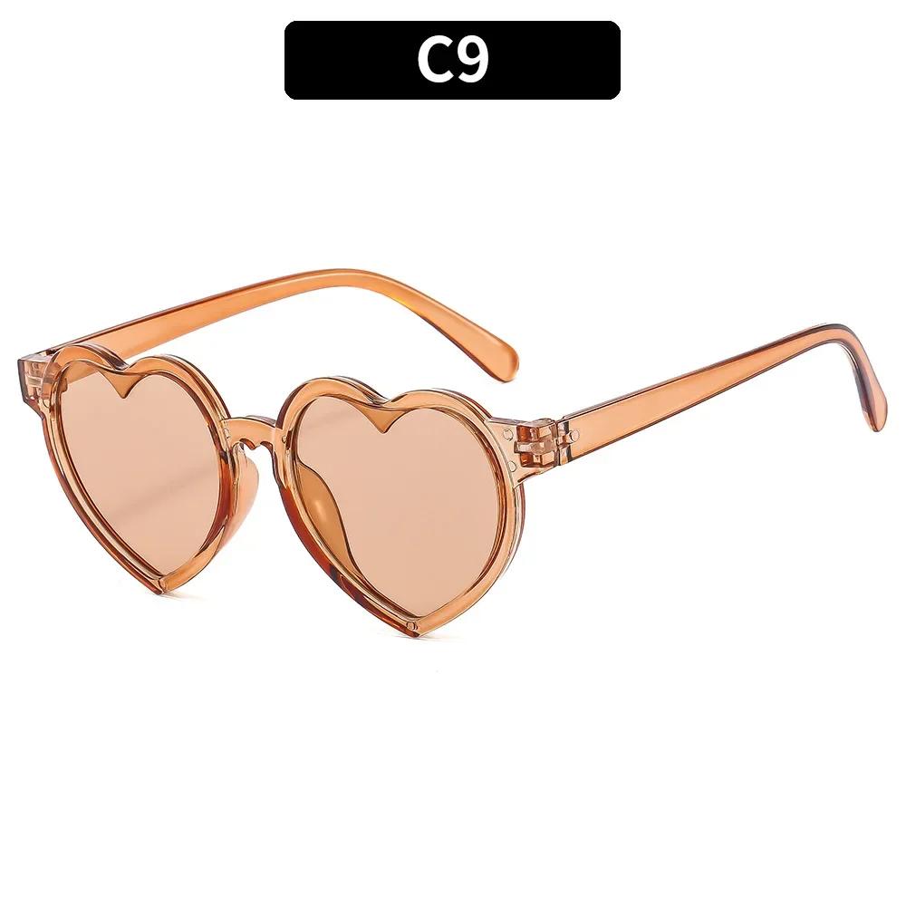 Fashion Heart Shaped Children Sunglasses Classic Cute Summer Sunglasses Girls Boys Sun Glasses UV400 Eyewear Baby Shade Glasses