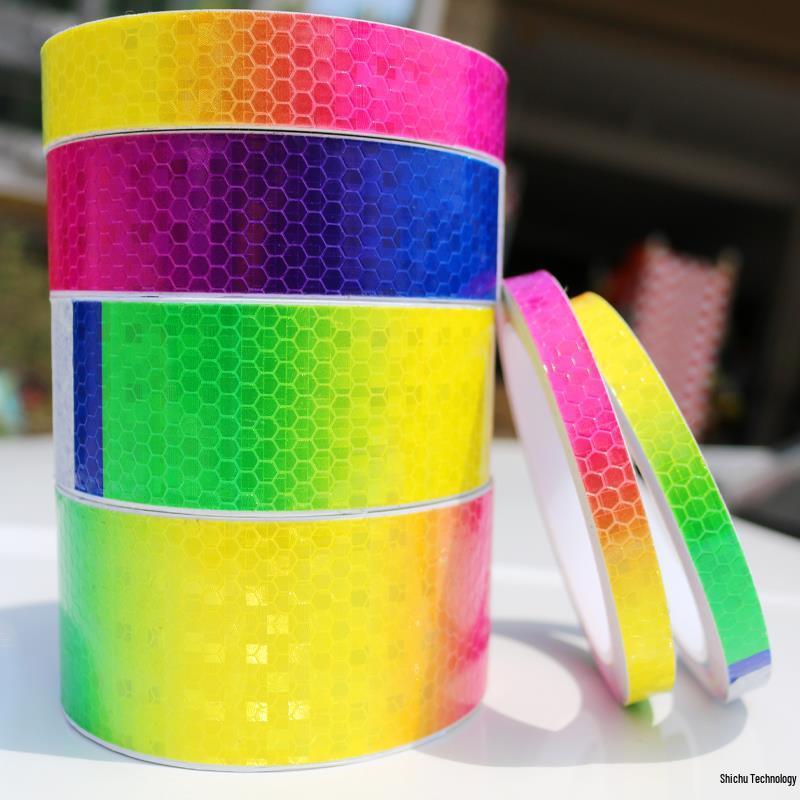 2,5 cm Briljant Kristalkleur Reflecterende Tape voor Fietsen, Motoren en Auto's