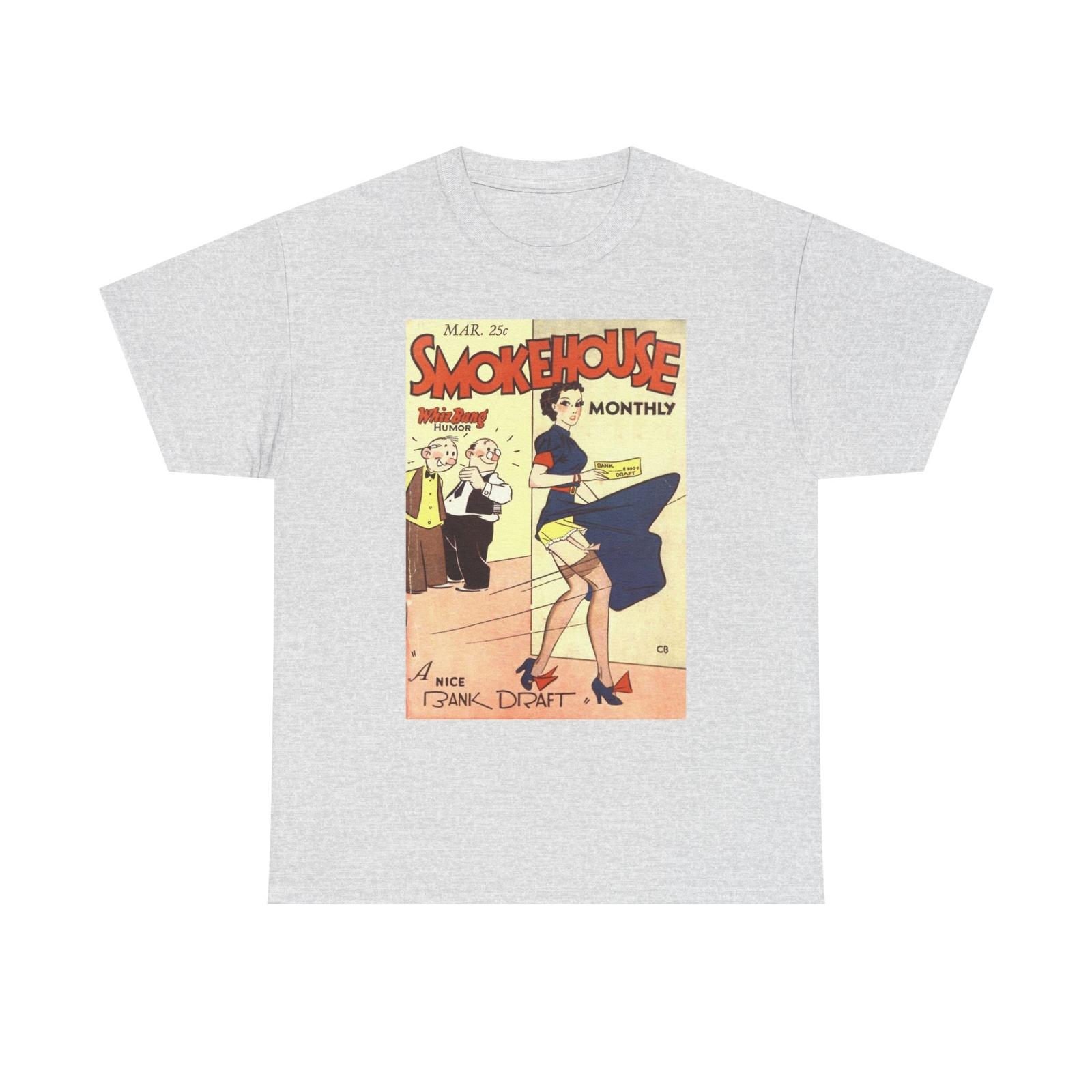 Smokehouse Monthly #111 March 1937 T-Shirt | Vintage Risqué Pin-Up Cover Humor XL